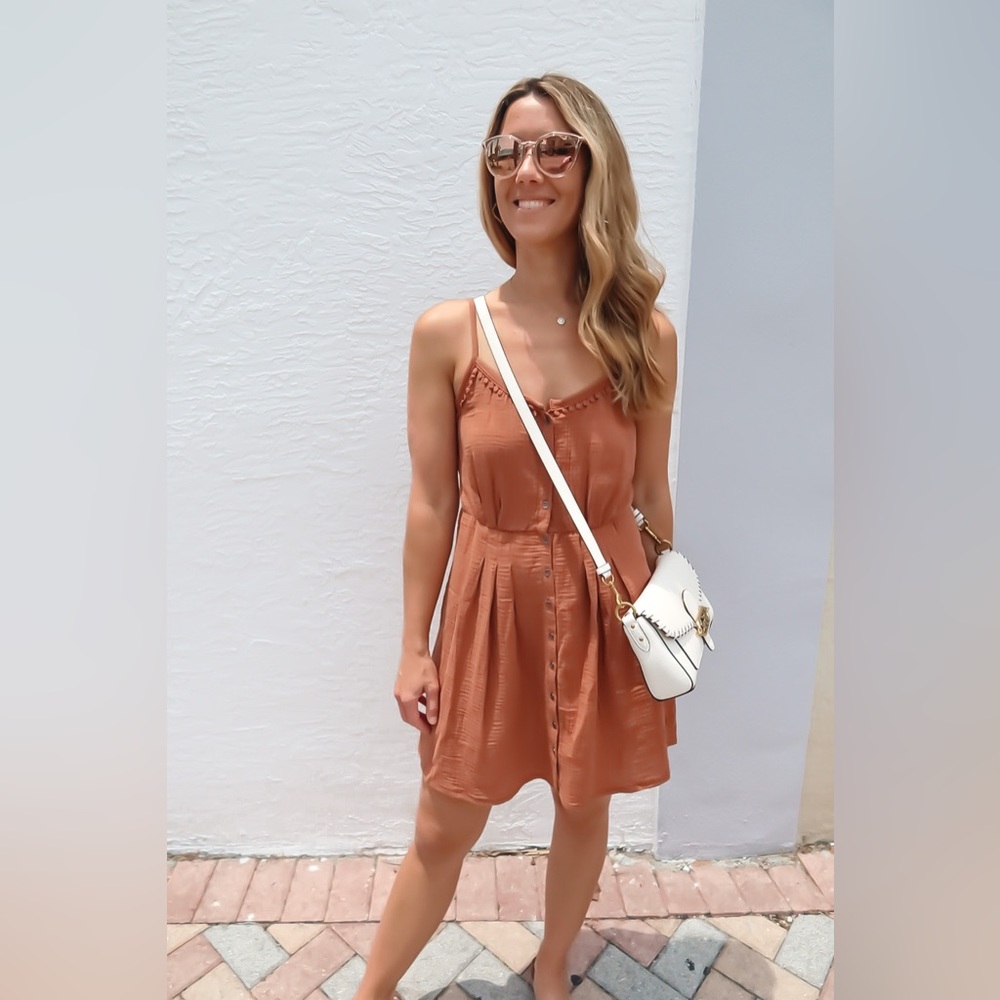 Z Supply Rust/Copper Sleeveless Mini Dress